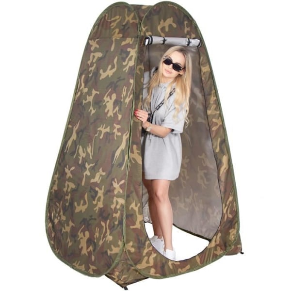 Multifunktionell tält - SPRINGOS® - Strandprovhytt - 120 x 120 x 190 cm - Pop-up - Polyester nyanser av grönt och brunt