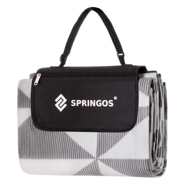 SPRINGOS® piknikpeitto - Harmaa - Taitettava - Vedenpitävä - 180x220 cm Grå