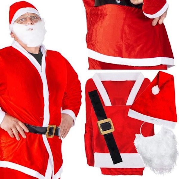 Jultomtekostym - SPRINGOS - 5 st - Mjuk - Röd - Blandad Snape