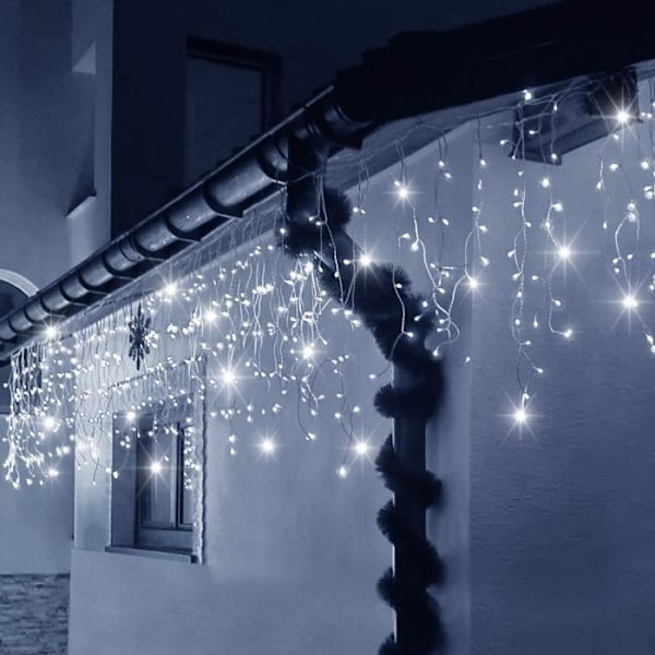 Ljusgirland - SPRINGOS - 500 LED - 22,5 m - Kall vit - Blinkande funktion kall vit