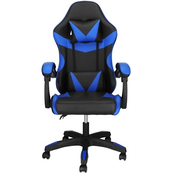 Kontor stol - SPRINGOS - Ergonomisk - Hovedstøtte - Højdejusterbar - 120 kg mörkblå