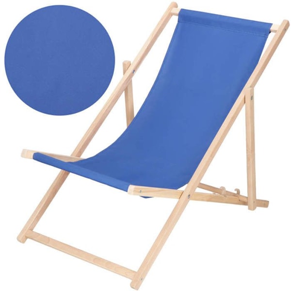 Fällbar trästol Springos® – perfekt för trädgården, stranden eller balkongen Blå
