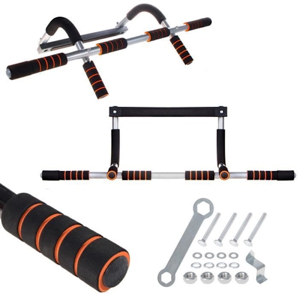 Pull-up bar - SPRINGOS - 95 cm - Stål - Multifunktionel - 100 kg svart