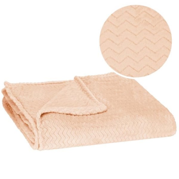 Filt - SPRINGOS - Sicksack - 130 x 180 cm - Polyester - Mjuk och varm synd