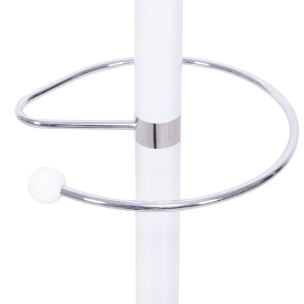 Knagerække - SPRINGOS - Metalstativ - 176 cm - 14 kroge - Marmorbund Vit