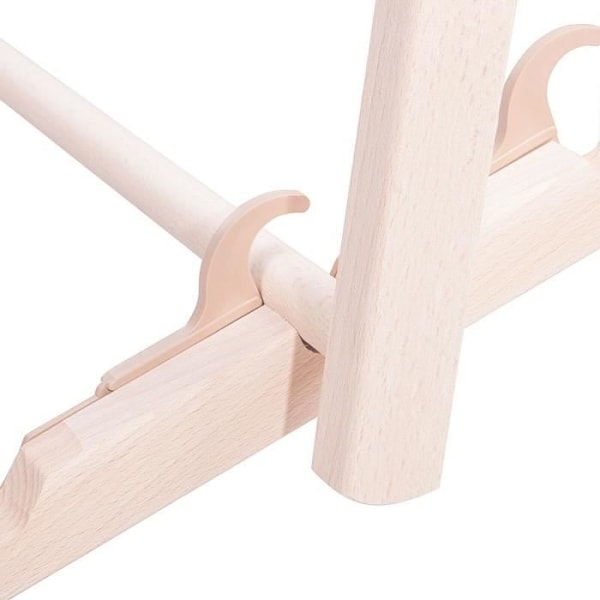 SPRINGOS® Havedækstol Sammenklappelig Beach Wood Loungestol 120 kg grafit