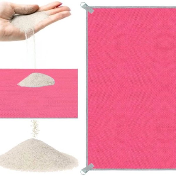 SPRINGOS® rantamatto Suuri rantapeite Anti-Sand 150 x 200 cm piknikpeite vedenpitävä Rosa