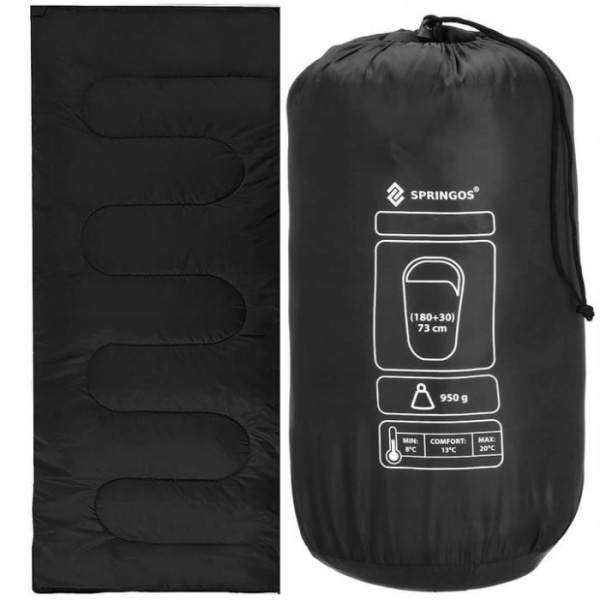 SPRINGOS® Sovsäck SPRINGOS Filt 73 x 190 cm med förvaringsväska Utomhus för vandring Picknick Camping Svart blå
