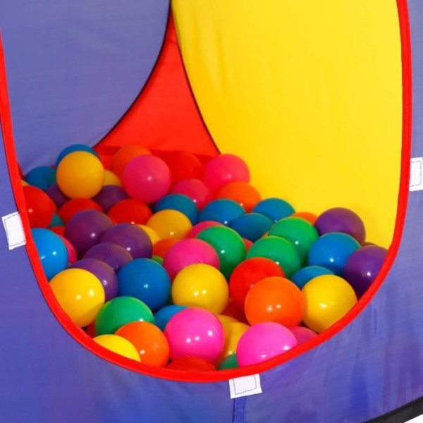 Lektält för barn - SPRINGOS - Lekstuga med tunnel - Pop-up - Flerfärgad