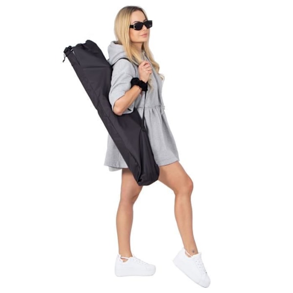 Campingsäng - SPRINGOS - 74 x 190,5 cm - Svart - Max belastning 150 kg - Enkel hopfällning Svart