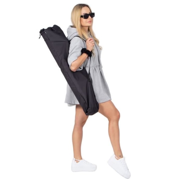 Campingseng - SPRINGOS - 74 x 190,5 cm - Sort - Max belastning 150 kg - Nem foldning Svart