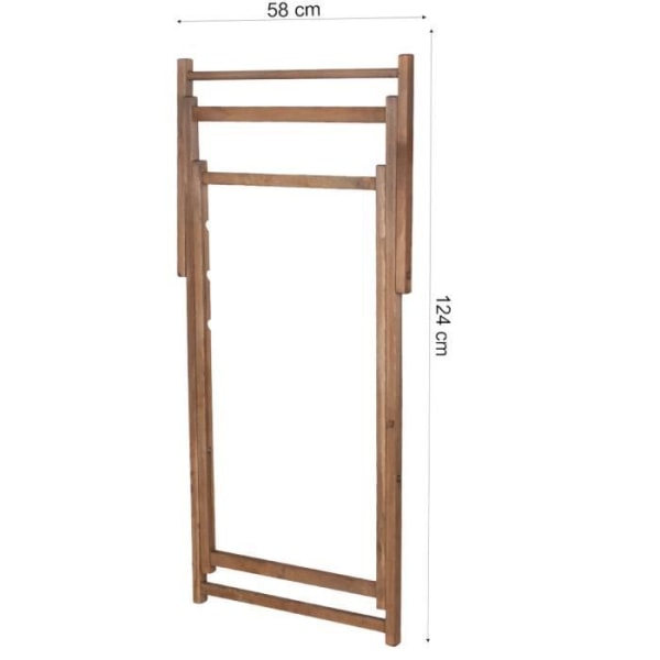 SPRINGOS® Trädgårdsstol - Fällbar strandstol i trä - 120 kg Grön - Vit