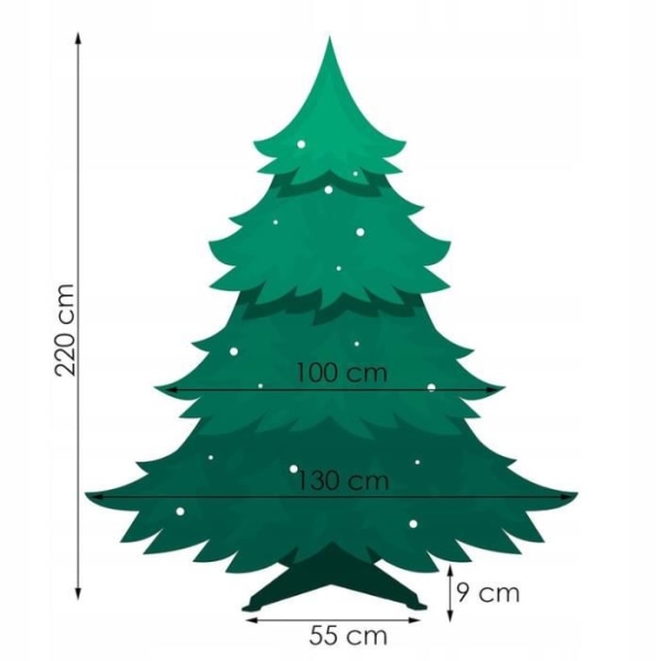 Konstgjord julgran - SPRINGOS - 220 cm - PVC - Inomhus - Klassisk Grön