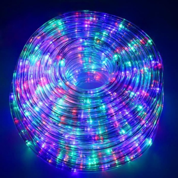 SPRINGOS® Light guirlande 480 LED'er, 21,5 meter 8-funktions programmør IP44 – flerfarvet flerfarvet