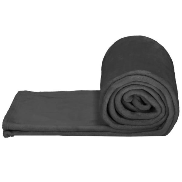 SPRINGOS® Stue Sengetæppe Tæppe 200x220 cm - Fluffy og Blød - Grafit grafit