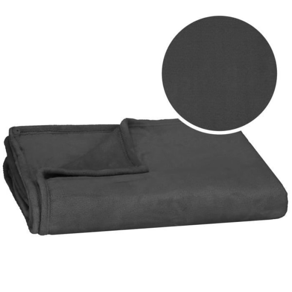 SPRINGOS® Stue Sengetæppe Tæppe 200x220 cm - Fluffy og Blød - Grafit grafit