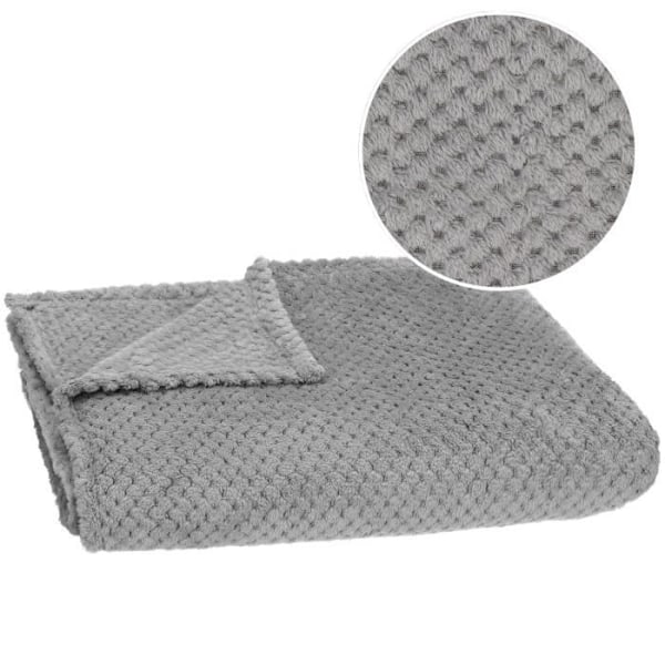 Peitto - SPRINGOS - Peitto 200x220 cm - 100% polyesteri - Harmaa - Pehmeä rakenne Grå