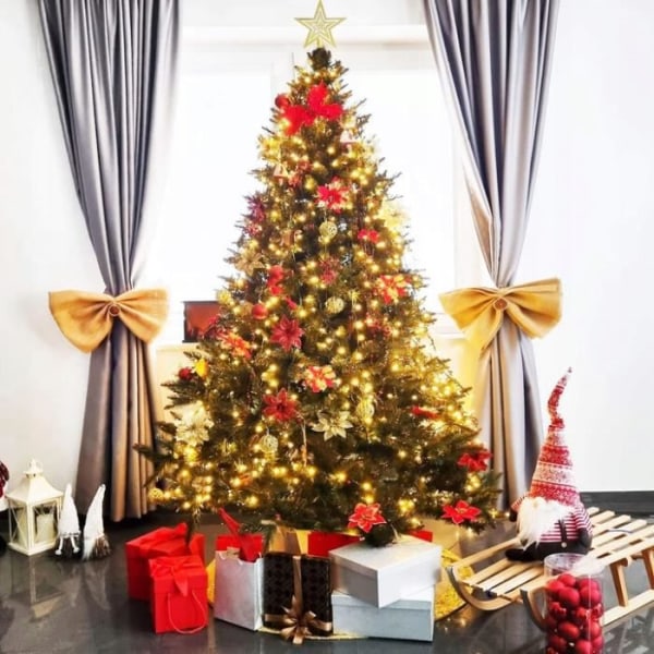 SPRINGOS® konstgjord julgran med stativ Caucasus Gran 180 cm Xmas Tree 540 Grenar - Grön