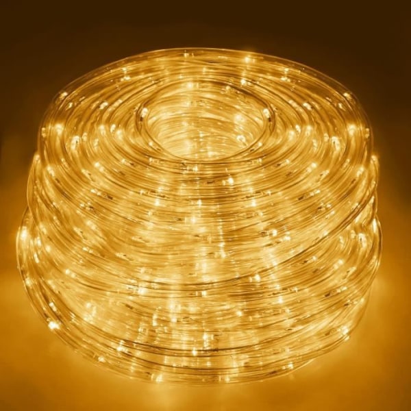 Lysende guirlande - SPRINGOS - 240 LED - 11,5 meter - Programmer 8 funktioner - IP44 Vit varm
