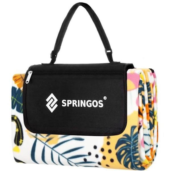SPRINGOS® Picnic Tæppe 200 x 200 cm - Aluminium sædemåtte - Jordanker mångfärgad