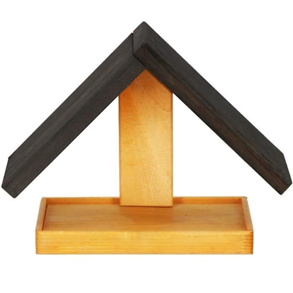 Fuglehjem - Springos - 31 x 13 x 22,5 cm - Vejrbestandigt Træ - Lille Fugl Honungsbrunt