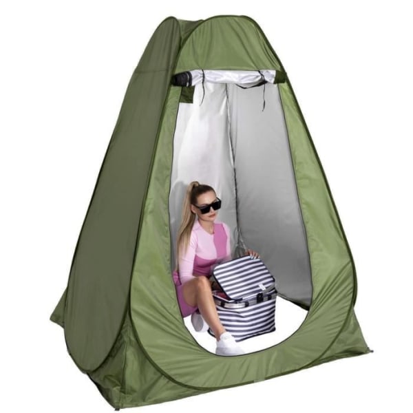 SPRINGOS® Beach Omklædningsrum Multifunktionelt telt 120 x 120 x 190 cm Strandbruser med pop-up bæretaske nyans av grönt