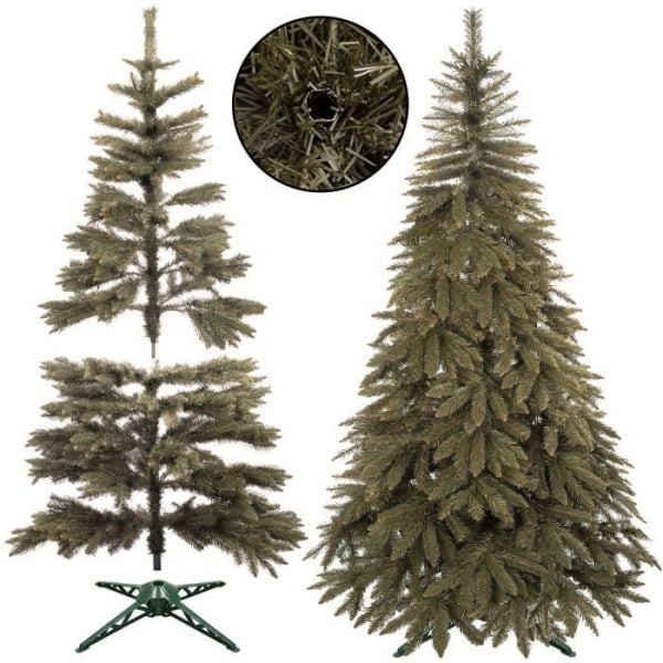 Konstgjord julgran - SPRINGOS - 220 cm - PVC - Inomhus - Klassisk Grön