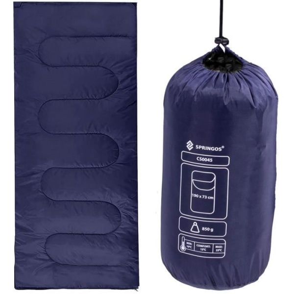 SPRINGOS® Sovsäck 73 x 190 cm med prylsäck utomhus för vandring Picknick Camping Festival Sängfilt