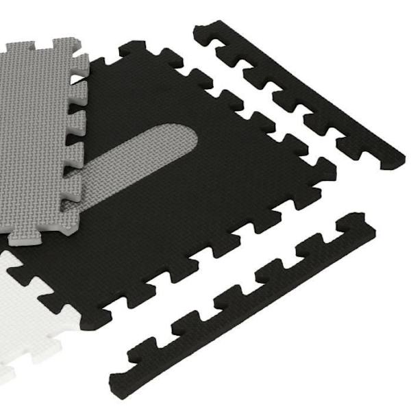 SPRINGOS® pædagogisk legemåtte 36 farverige bogstavpuslespil til babyer 175x175cm Mörkgrå
