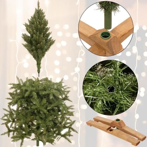 Konstgjord julgran - SPRINGOS - Kaukasiskt gran - 180 cm - PVC - Inomhus Grön