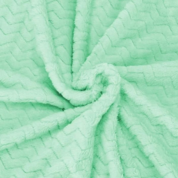 Tæppe - SPRINGOS - Zigzag - 130 x 180 cm - Polyester - Pastelgrøn pastellgrön
