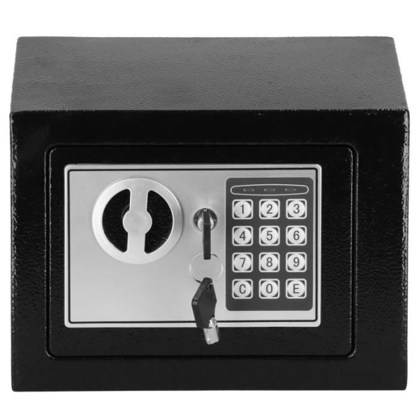 SPRINGOS® Nyckelskåp med digital kod, hållbart högsäkerhetsskåp i stål 17 x 23 x 17 cm