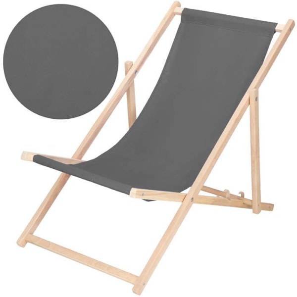 Springos® Foldbar trætransat – ideel til haven, stranden eller balkonen Grafit