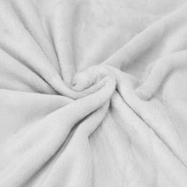 SPRINGOS mysig filt - 70x160 cm - Ljusgrå - 100% polyester ljusgrått