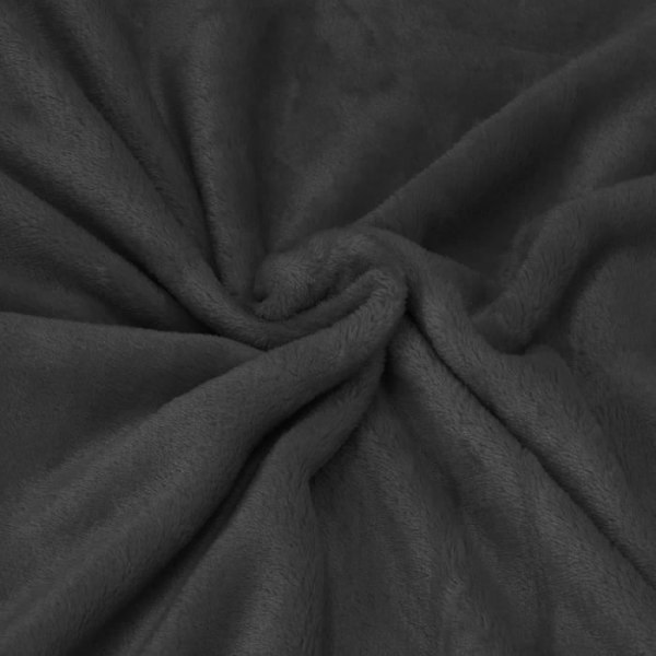 SPRINGOS® Stue Sengetæppe Tæppe 200x220 cm - Fluffy og Blød - Grafit grafit