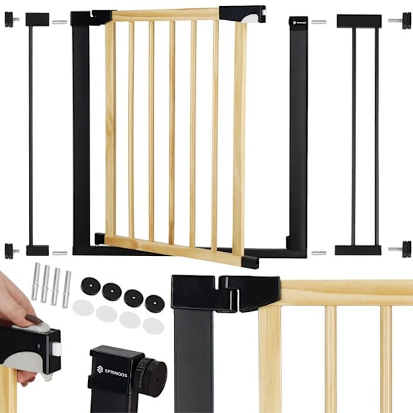 Springos® Babysikkerhedsgitter - Trapper, Døre 75-103 cm