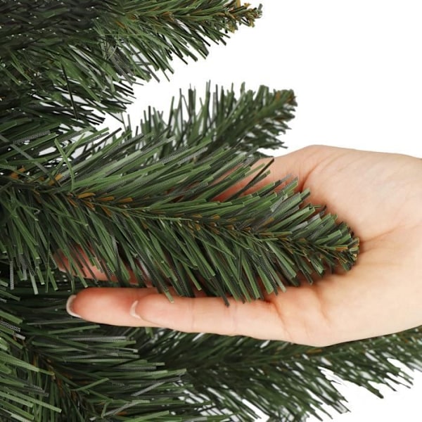 Konstgjord julgran - SPRINGOS - 100 cm - Grön med naturlig stam - PVC, PE - Inomhus Grön