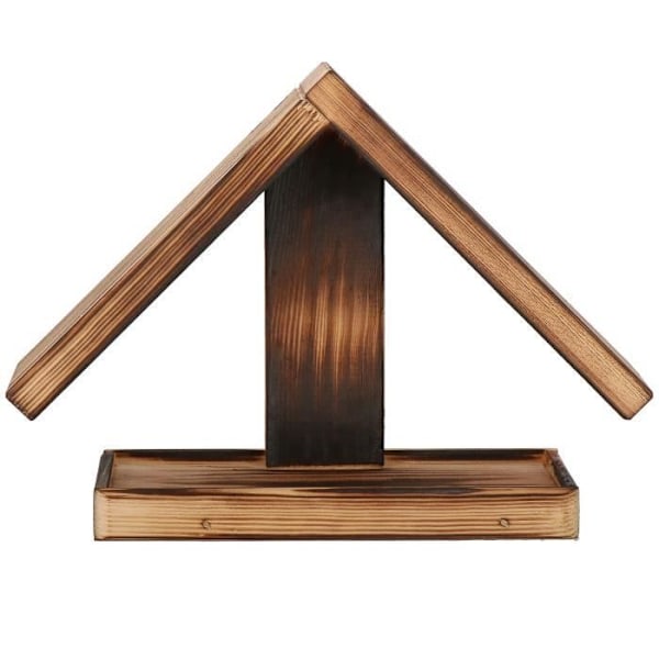 Springos® vejrbestandigt fuglefoderhus 31 x 13 x 22,5 cm kastanj