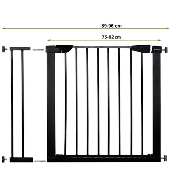 SPRINGOS® Baby- og børnesikringslåge til trapper, døre 75-96 cm