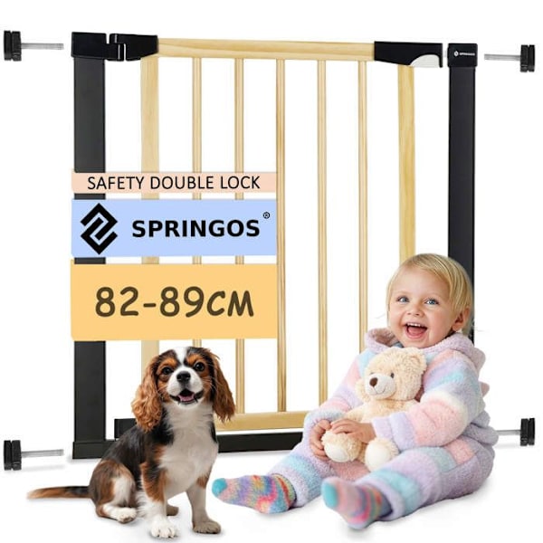 Springos® Vauvan Turvaportti - Portaat, Oveth 75-89 cm