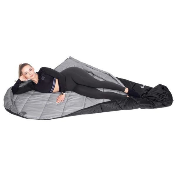 Mummy sovsäck - SPRINGOS - 80x220cm - Ultra Light - Polyester - Vandring Mörkgrå