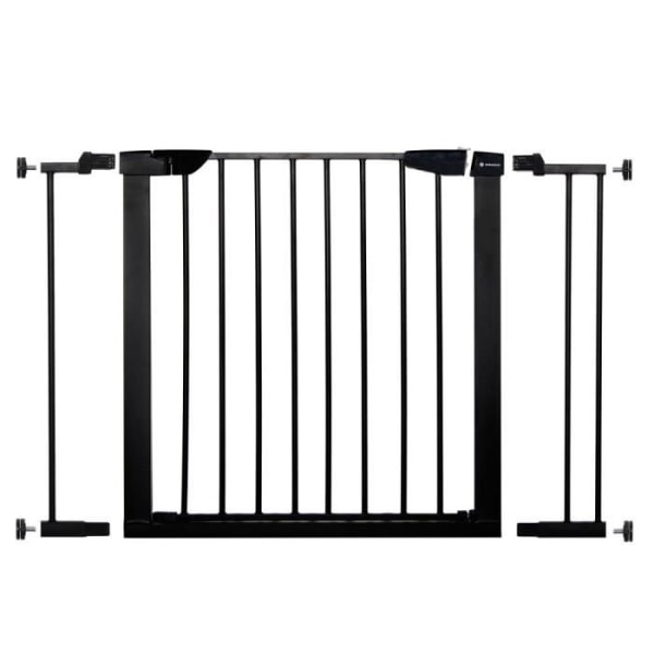 SPRINGOS® Baby Sikkerhedslåge - Trapper, Døre 75-103 cm - Metal - Sort Svart