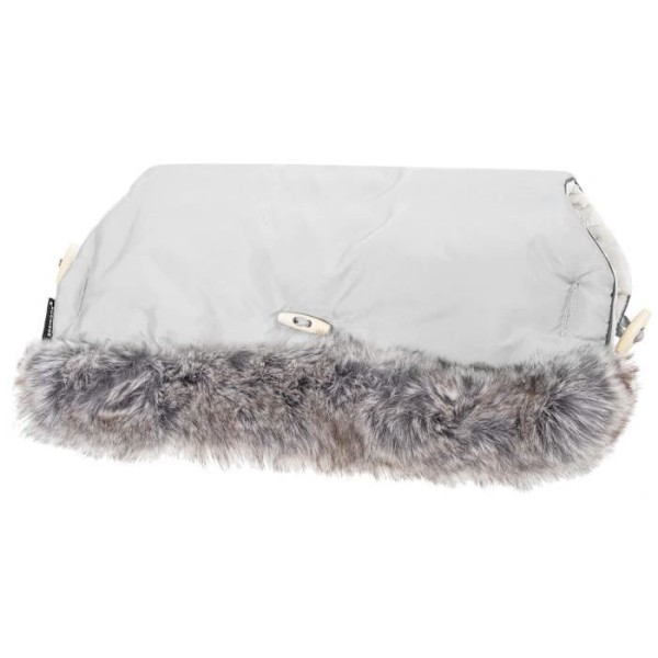 SPRINGOS® Universal fotpåse för barnvagn, babyskyddsöverdrag, sovsäck, varm, benskydd med vante Grå-beige