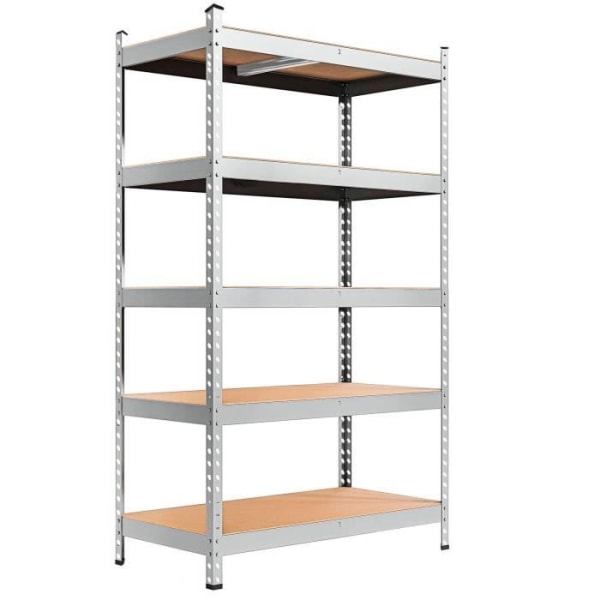 SPRINGOS® Metallihyllyt, galvanoitu 5 hyllyä 120 x 205 x 45 cm - Max. 1000 kg Pengar