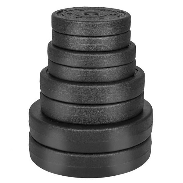 Korte håndvægt - Springos® - 20 kg - Sort - Unisex - Ideel til begyndere og viderekomne svart