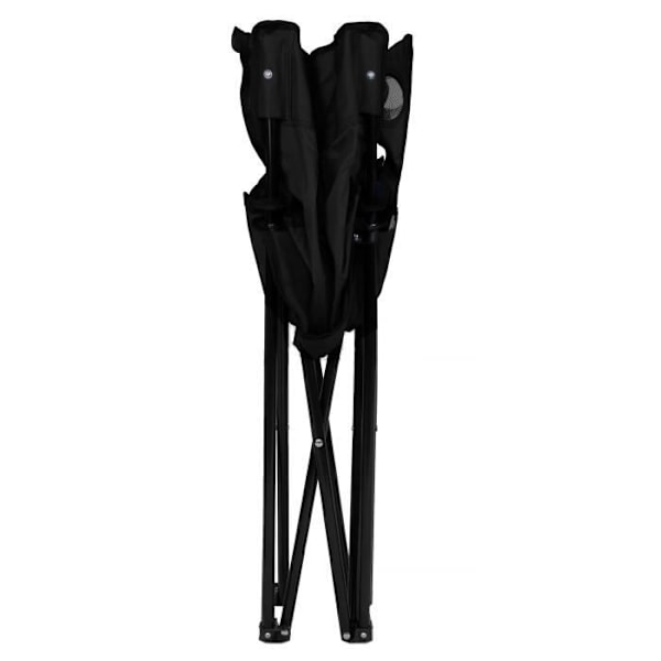 Sammenklappelig campingstol - Springos - Sort - 600D polyester - Stål - Belastning 100 kg Svart