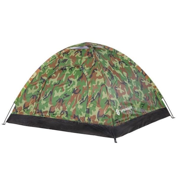 Campingtelt - SPRINGOS - Moro - 2 Personer - Vandtæt - Myggenet - 200x150 cm moro
