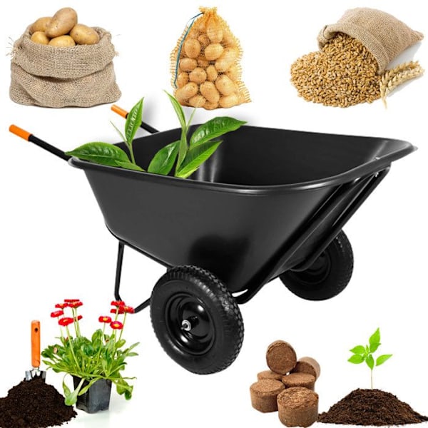 Springos® Havevogn 300 Liter med To Hjul