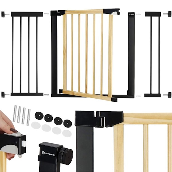 Springos® Baby Sikkerhedsbarriere - Trapper, Døre 75-124 cm