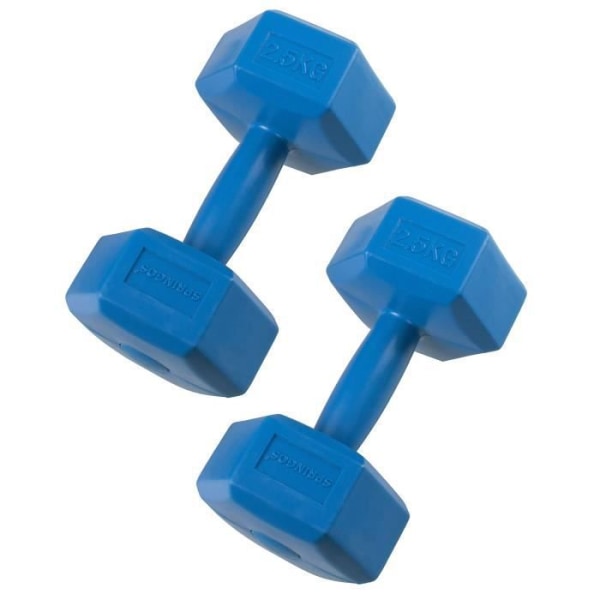 Hexagon Hantlar SPRINGOS® 2 x 2,5 kg - Styrketräning för gymnastik och kondition